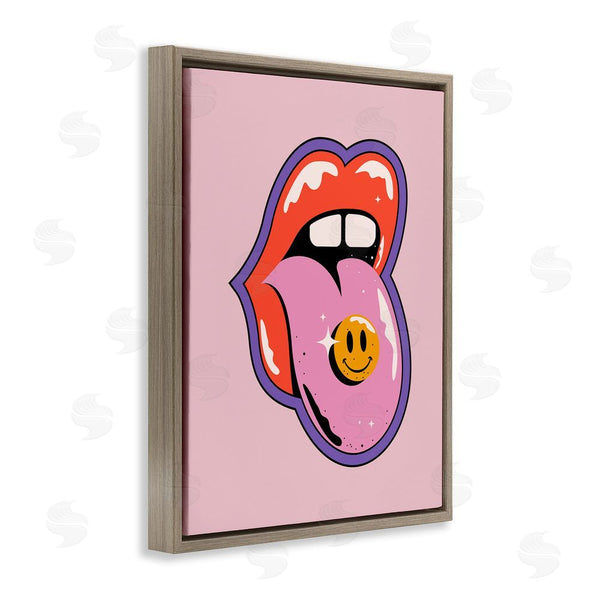 Stupell Industries House Of Lulu | Retro Lips With Smiley Wall Art