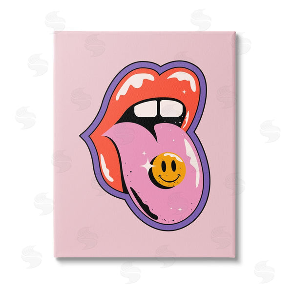stupell industries House of Lulu | Retro Lips with Smiley Wall Art