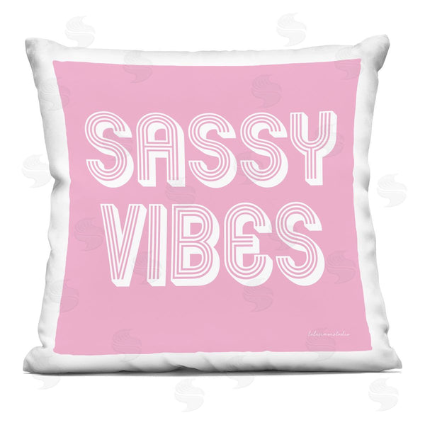 stupell industries House of Lulu | Retro Sassy Vibes Phrase Printed Throw Pillow