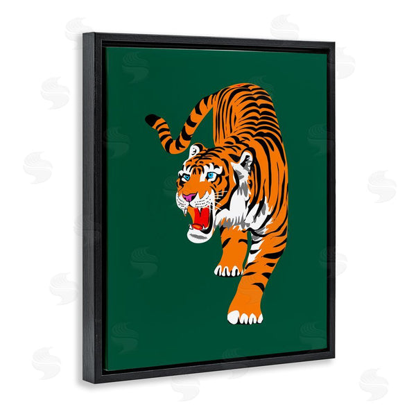 Stupell Industries House Of Lulu | Roaring Tiger On Green Wall Art