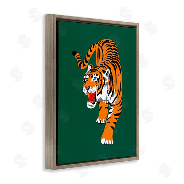 Stupell Industries House Of Lulu | Roaring Tiger On Green Wall Art
