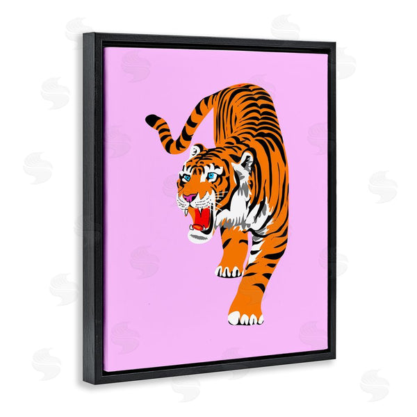 Stupell Industries House Of Lulu | Roaring Tiger On Pink Wall Art
