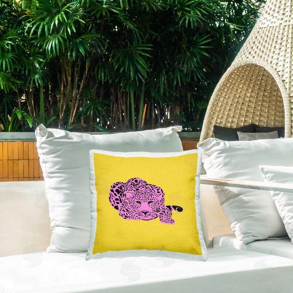 Stupell Industries House Of Lulu | Vivid Pop Style Cheetah Printed Throw Pillow