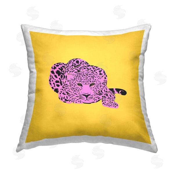 stupell industries House of Lulu | Vivid Pop Style Cheetah Printed Throw Pillow