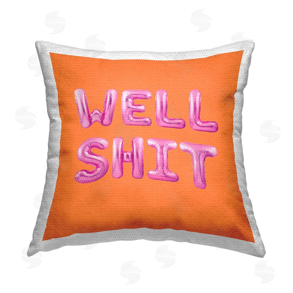 Stupell Industries House Of Lulu | Well Sh*t Bold Balloons Printed Throw Pillow