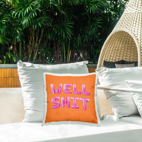 Stupell Industries House Of Lulu | Well Sh*t Bold Balloons Printed Throw Pillow