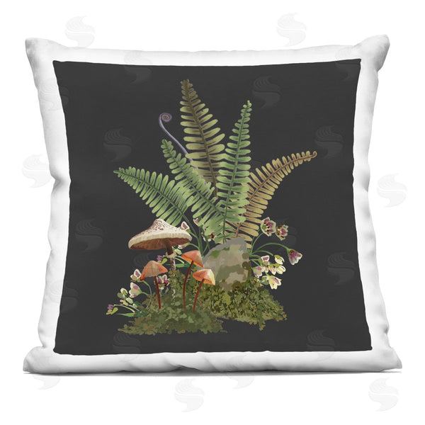 stupell industries House of Rose | Blooming Ferns Woodland Plants Printed Throw Pillow