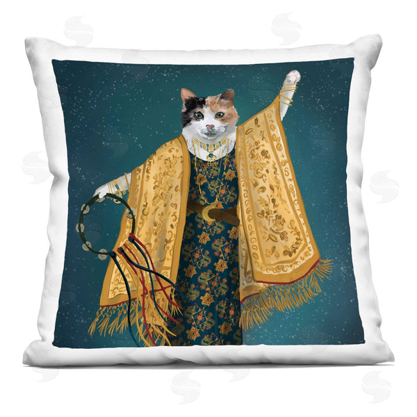 stupell industries House of Rose | Cat Boho Flowing Dress Fashion Printed Throw Pillow