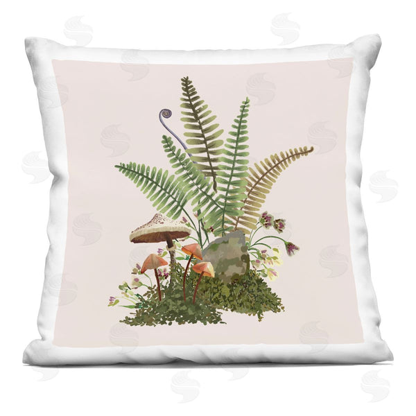 stupell industries House of Rose | Cottage Botanical Woodland Sprouts Printed Throw Pillow