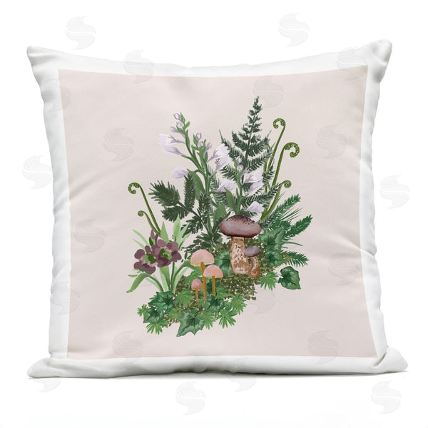 Stupell Industries House Of Rose | Cottage Mushroom Forest Florals Printed Throw Pillow
