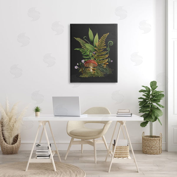 Stupell Industries House Of Rose | Ferns Sprouting Woodland Mushroom Plants Wall Art