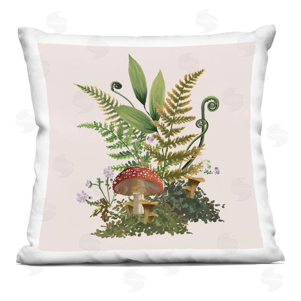 stupell industries House of Rose | Floral Mushroom Nature Sprouts Printed Throw Pillow