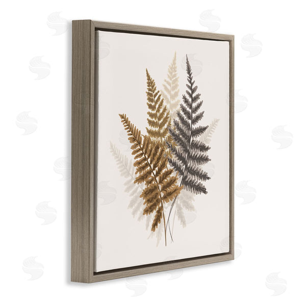 Stupell Industries House Of Rose | Layered Fern Leaves Soft Botanical Earth Tones Wall Art