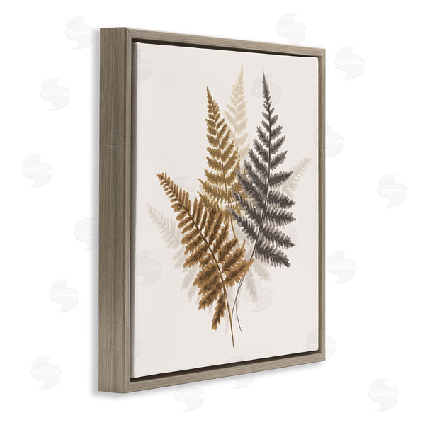 Stupell Industries House Of Rose | Layered Ferns Botanical Leaves Neutral Boho Tones Wall Art