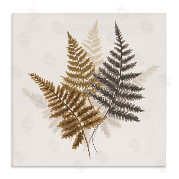 stupell industries House of Rose | Layered Ferns Botanical Leaves Neutral Boho Tones Wall Art