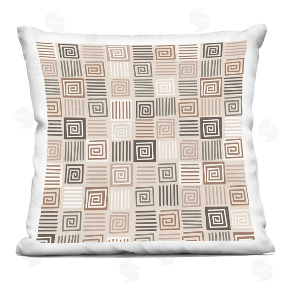 stupell industries House of Rose | Modern Boho Square Spiral Pattern Printed Throw Pillow