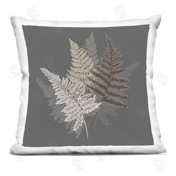 stupell industries House of Rose | Rustic Forest Fern Arrangement over Grey Printed Throw Pillow