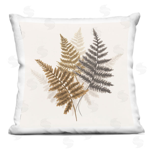 stupell industries House of Rose | Soft Forest Fern Plants Arranged over Beige Printed Throw Pillow