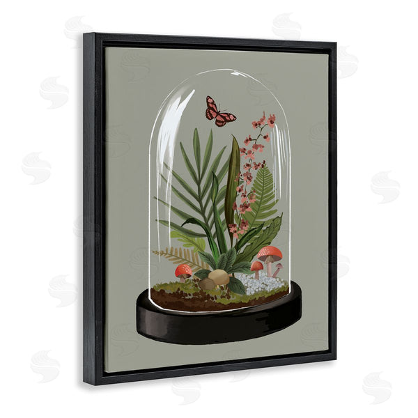 Stupell Industries House Of Rose | Terrarium Dome Wildlife Nature Blooming Butterfly Botanicals Wall Art