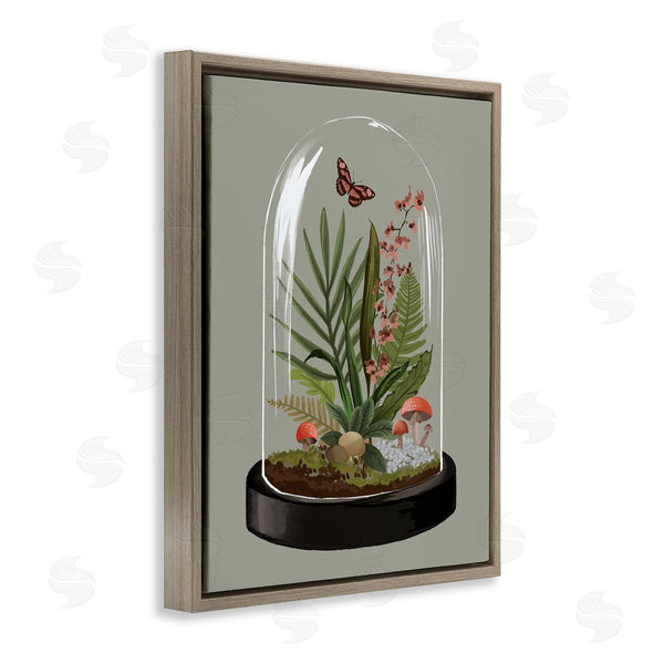 Stupell Industries House Of Rose | Terrarium Dome Wildlife Nature Blooming Butterfly Botanicals Wall Art