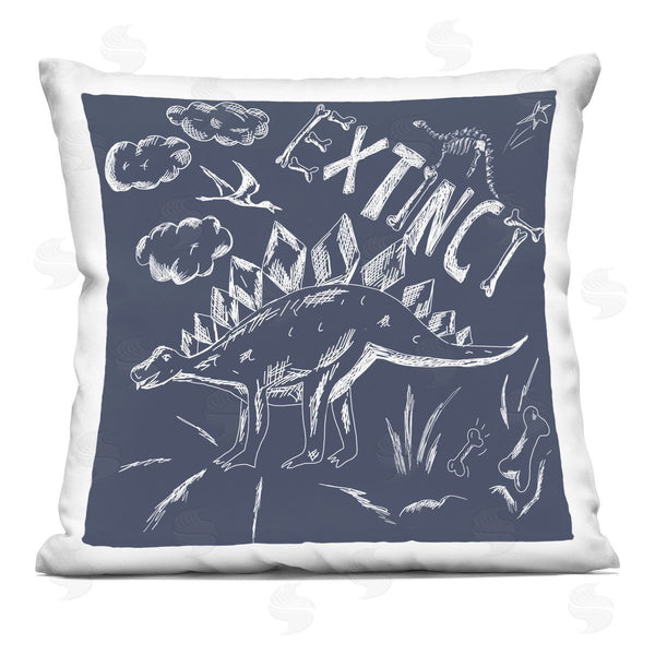 stupell industries HUE and MI and Sangita | Sketchy Extinct Dinosaur Printed Throw Pillow