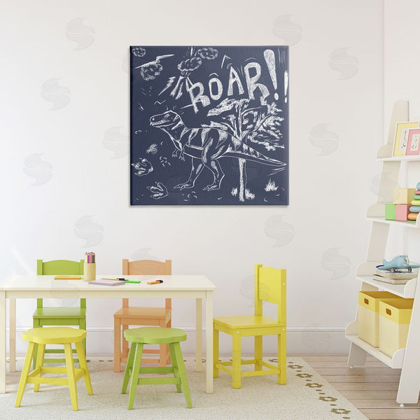 Stupell Industries HUE And MI And Sangita | Sketchy Roar Dinosaur Wall Art