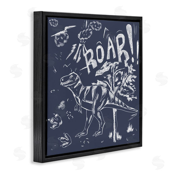 Stupell Industries HUE And MI And Sangita | Sketchy Roar Dinosaur Wall Art