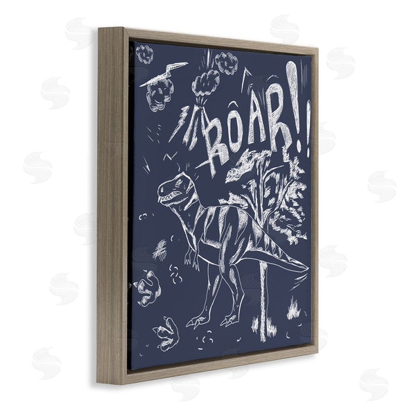 Stupell Industries HUE And MI And Sangita | Sketchy Roar Dinosaur Wall Art