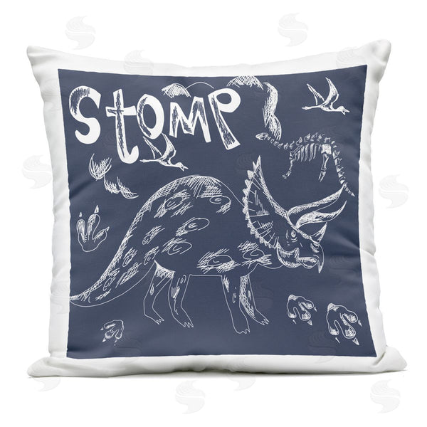 Stupell Industries HUE And MI And Sangita | Sketchy Stomp Dinosaur Printed Throw Pillow
