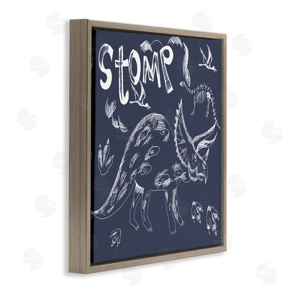 Stupell Industries HUE And MI And Sangita | Sketchy Stomp Dinosaur Wall Art