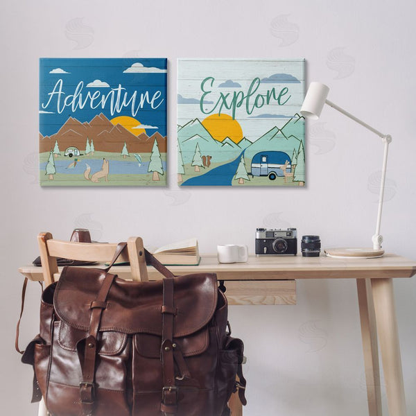 Stupell Industries Hugo Edwins | Adventure Explore Camping Wall Art