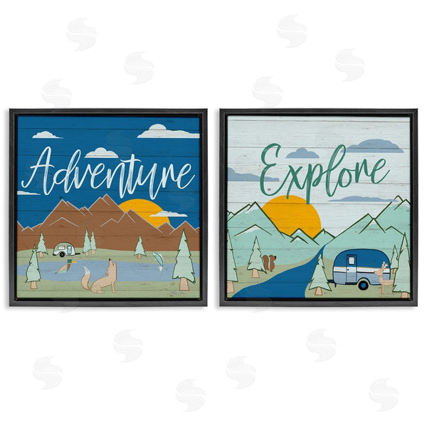 Stupell Industries Hugo Edwins | Adventure Explore Camping Wall Art