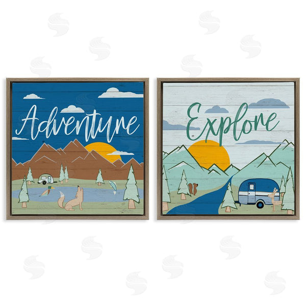 Stupell Industries Hugo Edwins | Adventure Explore Camping Wall Art
