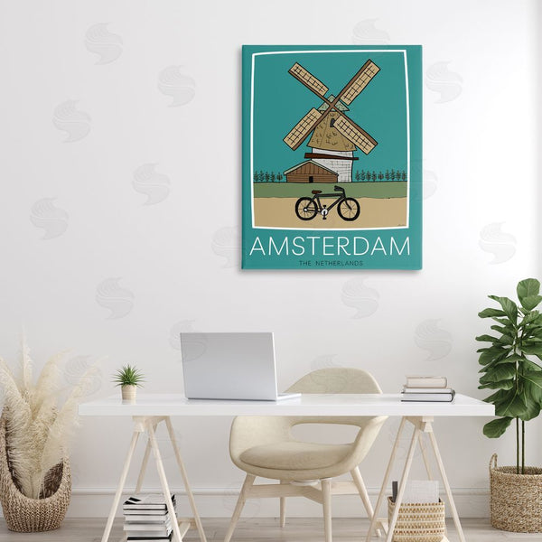 Stupell Industries Hugo Edwins | Amsterdam Windmill Poster Wall Art