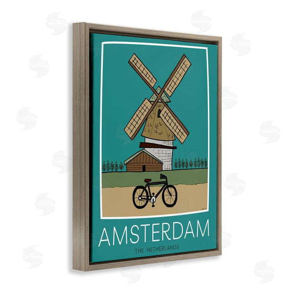 Stupell Industries Hugo Edwins | Amsterdam Windmill Poster Wall Art