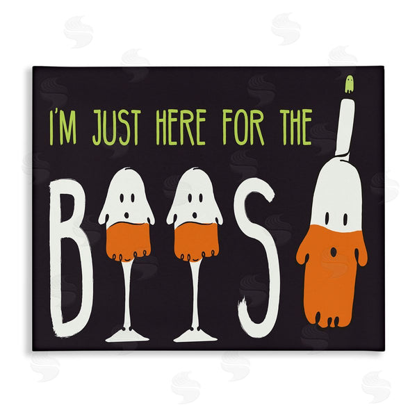 stupell industries Hugo Edwins | Here for the Boos Phrase Halloween Ghost Pun