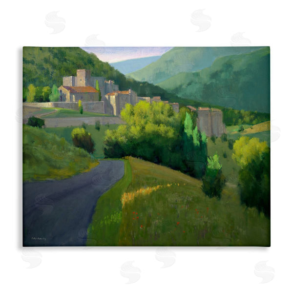 stupell industries Ian Roberts | Winding Road Path Distant Rural Farm Town Wall Art