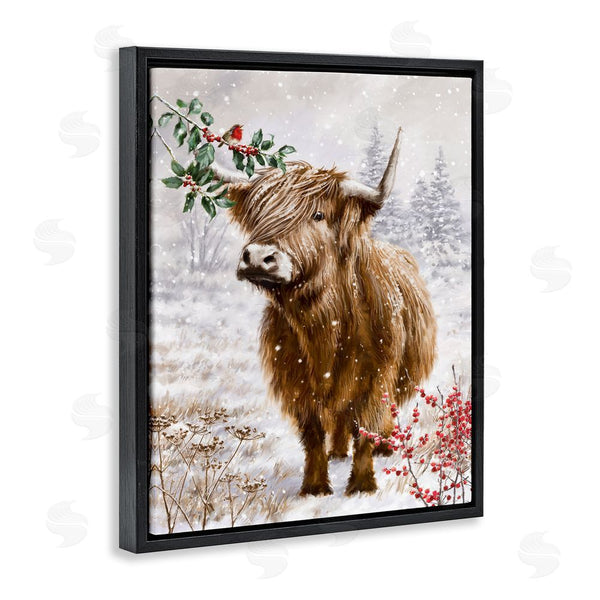Stupell Industries Ian Saxton | Cattle With Winter Berries Wall Art