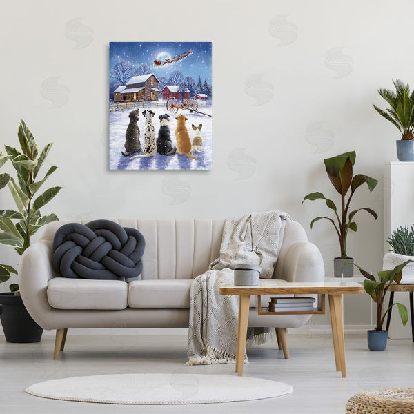 Stupell Industries Ian Saxton | Snowy Farm Dogs Wall Art