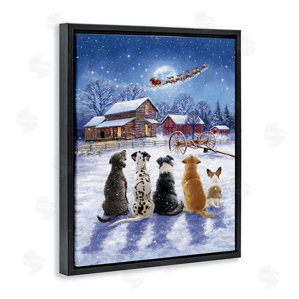 Stupell Industries Ian Saxton | Snowy Farm Dogs Wall Art