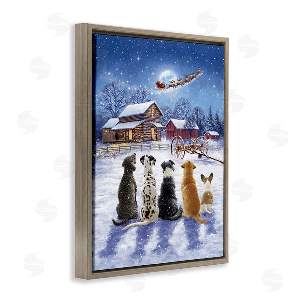 Stupell Industries Ian Saxton | Snowy Farm Dogs Wall Art