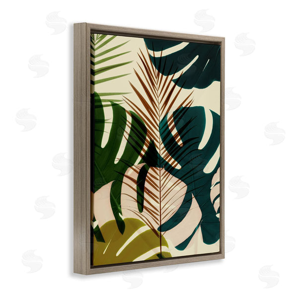 Stupell Industries Ian Winstanley | Abstract Palm Frond Arrangement Warm Tropical Summer Plants Wall Art