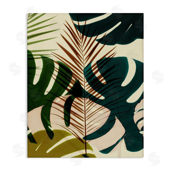 stupell industries Ian Winstanley | Abstract Palm Frond Arrangement Warm Tropical Summer Plants Wall Art