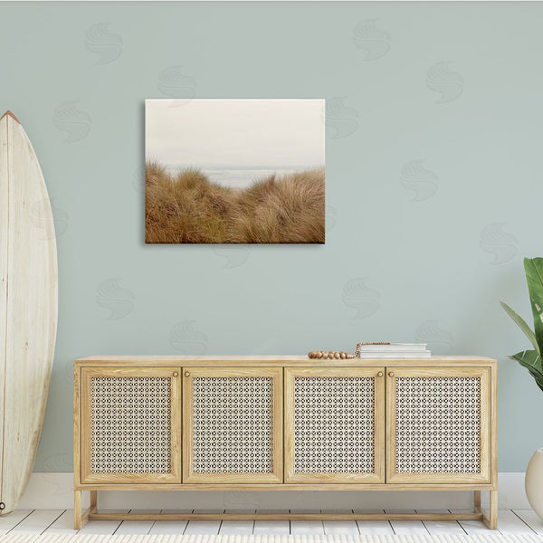 Stupell Industries Ian Winstanley | Beach Behind Tall Grass Sun Bleached Ocean Landscape Wall Art