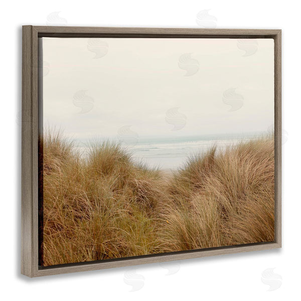 Stupell Industries Ian Winstanley | Beach Behind Tall Grass Sun Bleached Ocean Landscape Wall Art