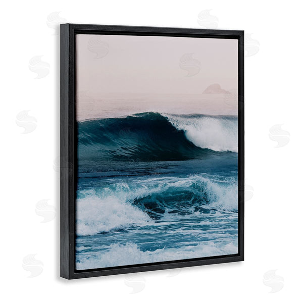 Stupell Industries Ian Winstanley | Crashing Surf Waves Ocean Beach Scene Distant Cliffs Wall Art