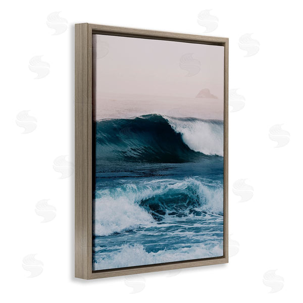 Stupell Industries Ian Winstanley | Crashing Surf Waves Ocean Beach Scene Distant Cliffs Wall Art