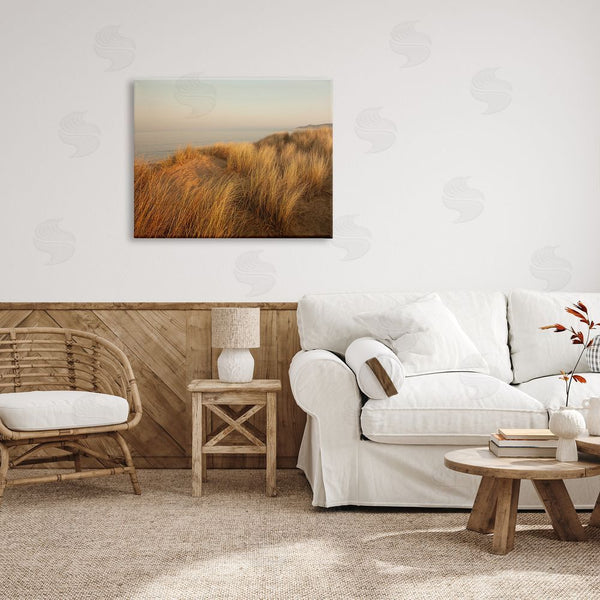 Stupell Industries Ian Winstanley | Ocean Cliff Sunset Sun Bleached Grass Seaside Photography Wall Art