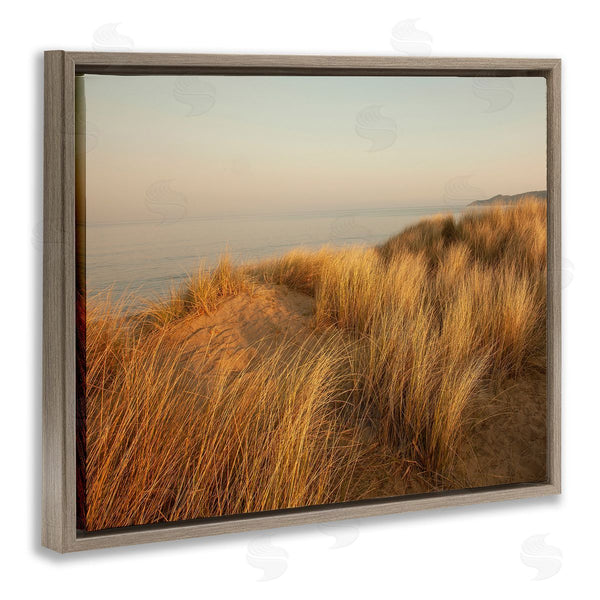 Stupell Industries Ian Winstanley | Ocean Cliff Sunset Sun Bleached Grass Seaside Photography Wall Art