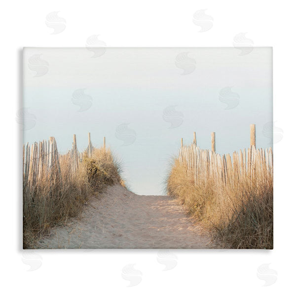 stupell industries Ian Winstanley | Sand Break Nautical Path Tall Grass Distant Waters Wall Art